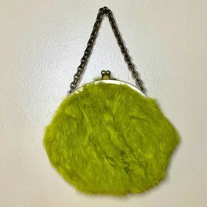 Cynthia Rowley fur bag, one size, green